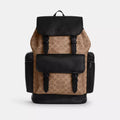 Sprint Backpack In Signature Canvas - Signature Canvas/Matte Black/Tan Black