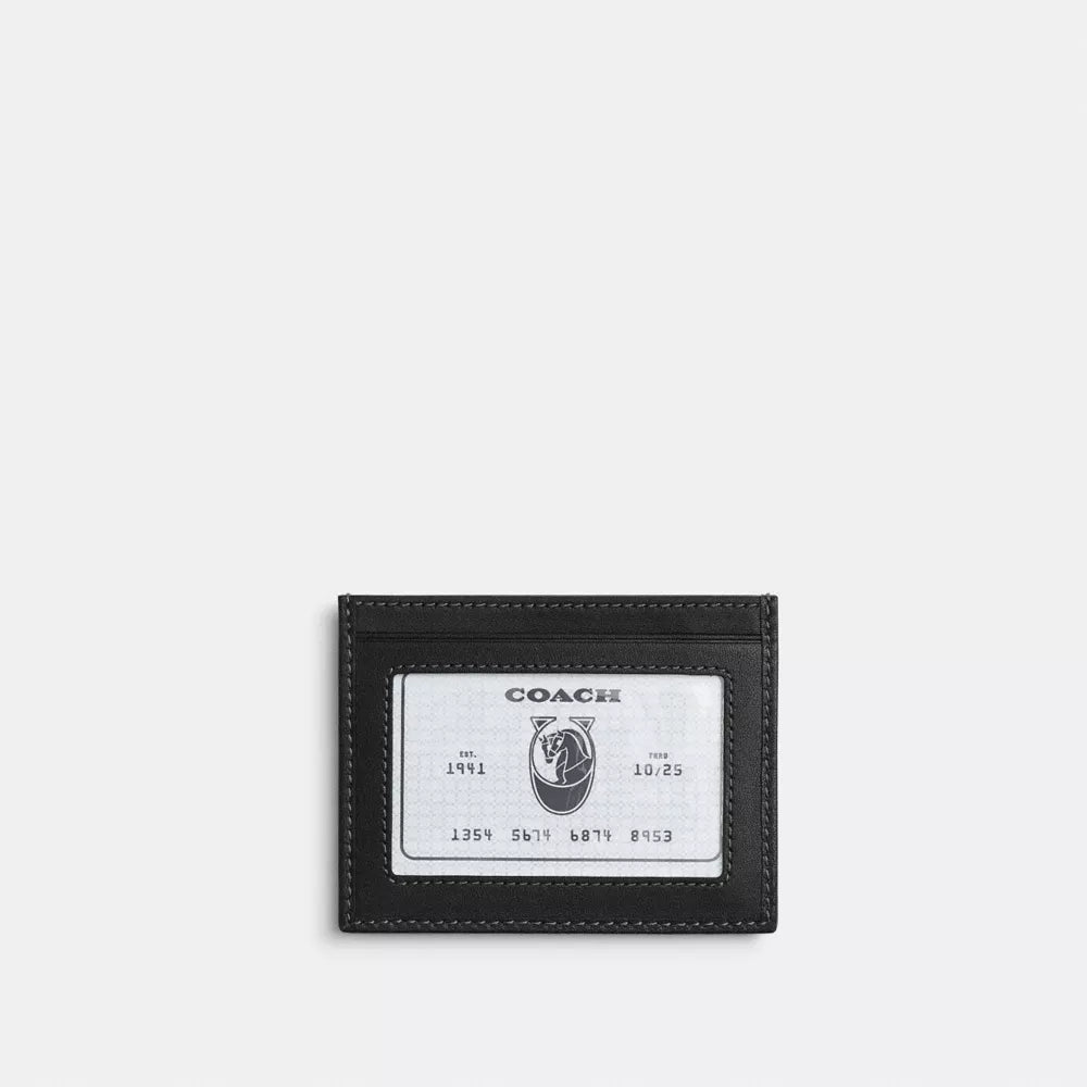 Slim ID Card Case In Loved Signature Denim - Denim/Light Indigo