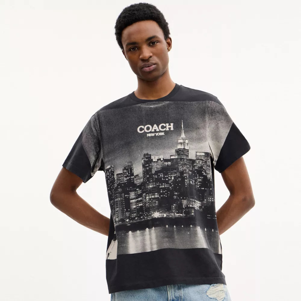 Postcard T-Shirt - Black