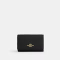 Five Ring Key Case - Pebbled Leather/Gold/Black