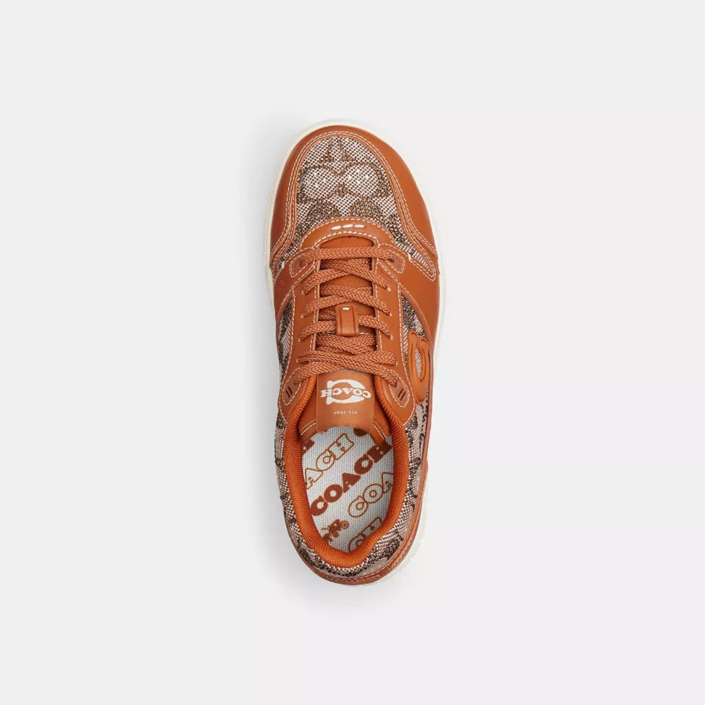 Soho Sneaker In Crystal Signature Jacquard - Cocoa/Burnished Amber