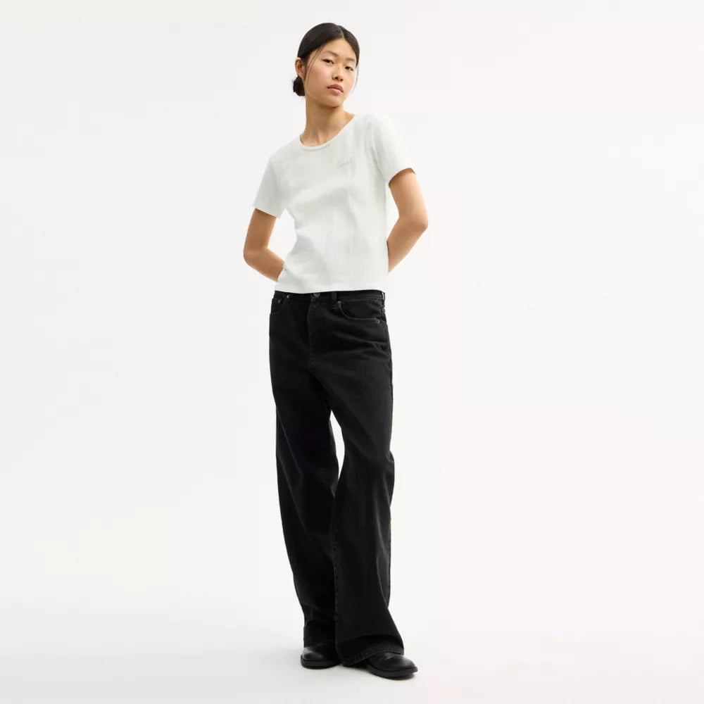 Pointelle T-Shirt - Off White