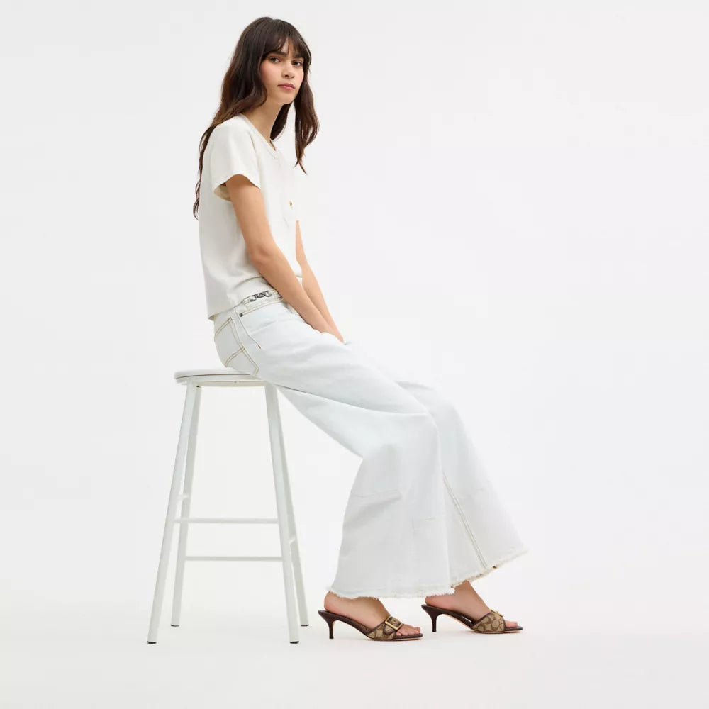 Margot Sandal In Signature Sateen Jacquard - Signature Jacquard/Khaki/Maple