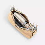 Teri Shoulder Bag With Bows - Silver/Light Sand