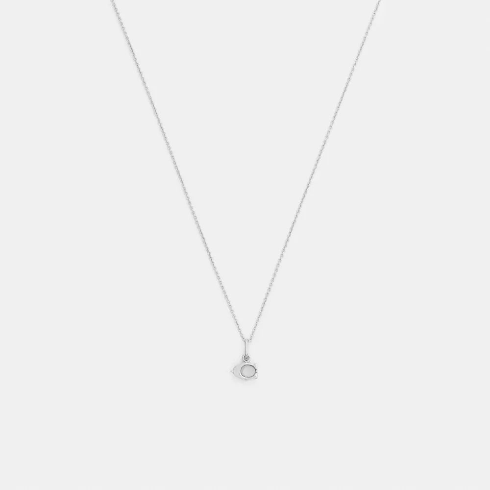Signature Solitaire Pendant Necklace - Silver