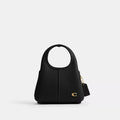 Lana Shoulder Bag 19 - Polished Pebble Leather/Brass/Black