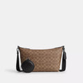 Small Finn Crossbody Bag With Pouch In Signature Canvas - Signature Canvas/Silver/Tan Black