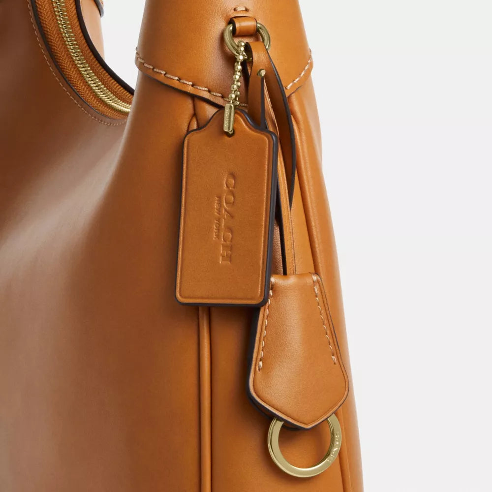 Ella Shoulder Bag - Smooth Leather/Gold/Brown