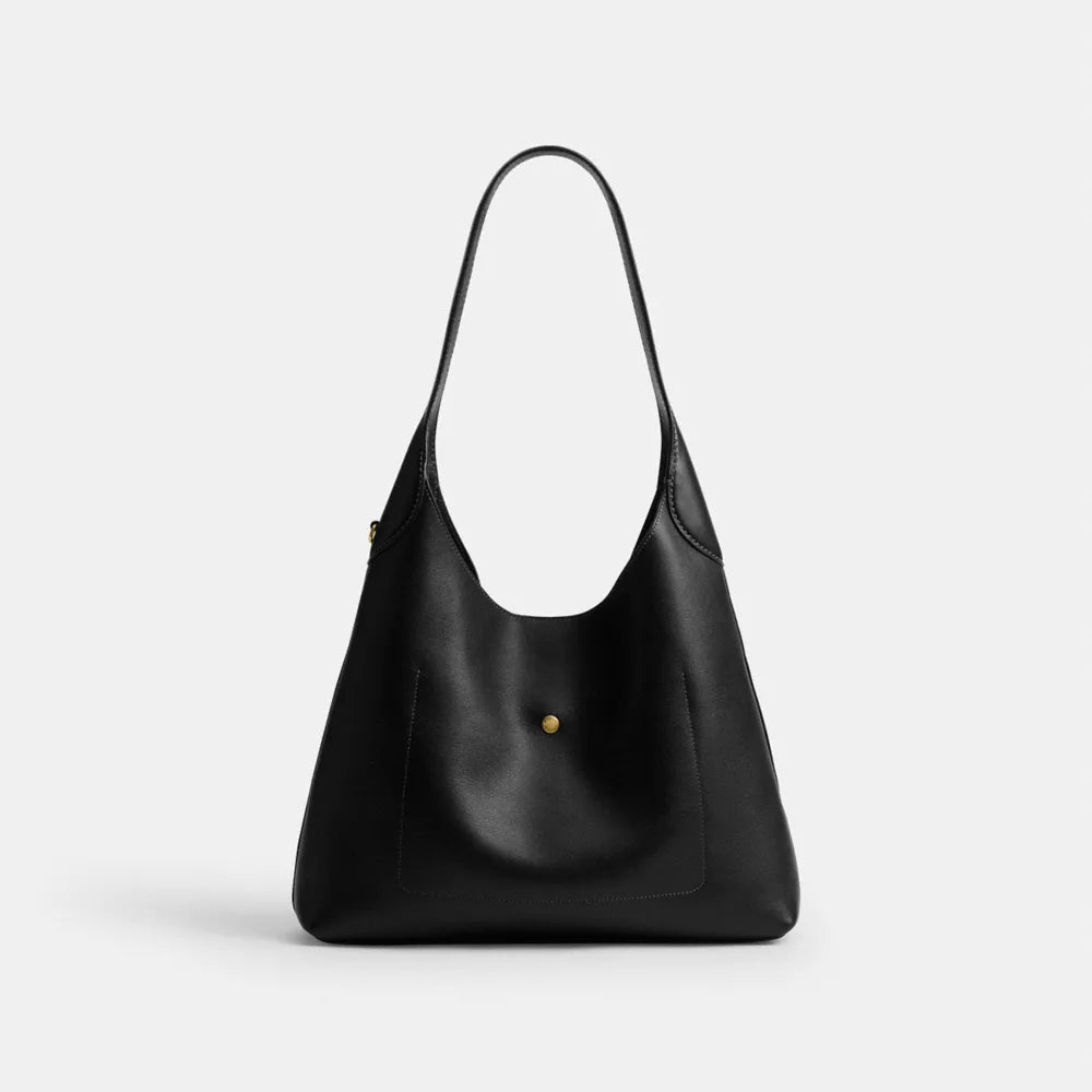 Brooklyn Shoulder Bag 34 - Natural Grain Leather/Brass/Black