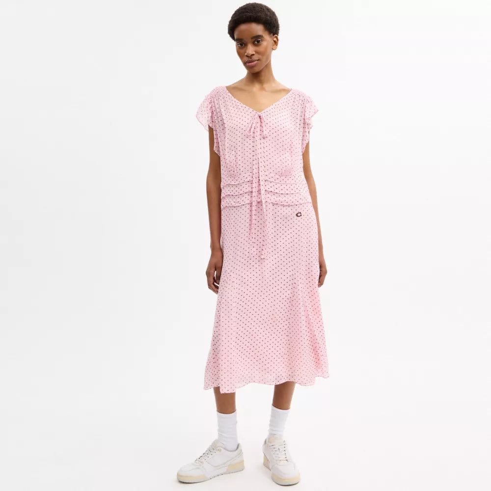 Printed Maxi Dress - Pink Multi