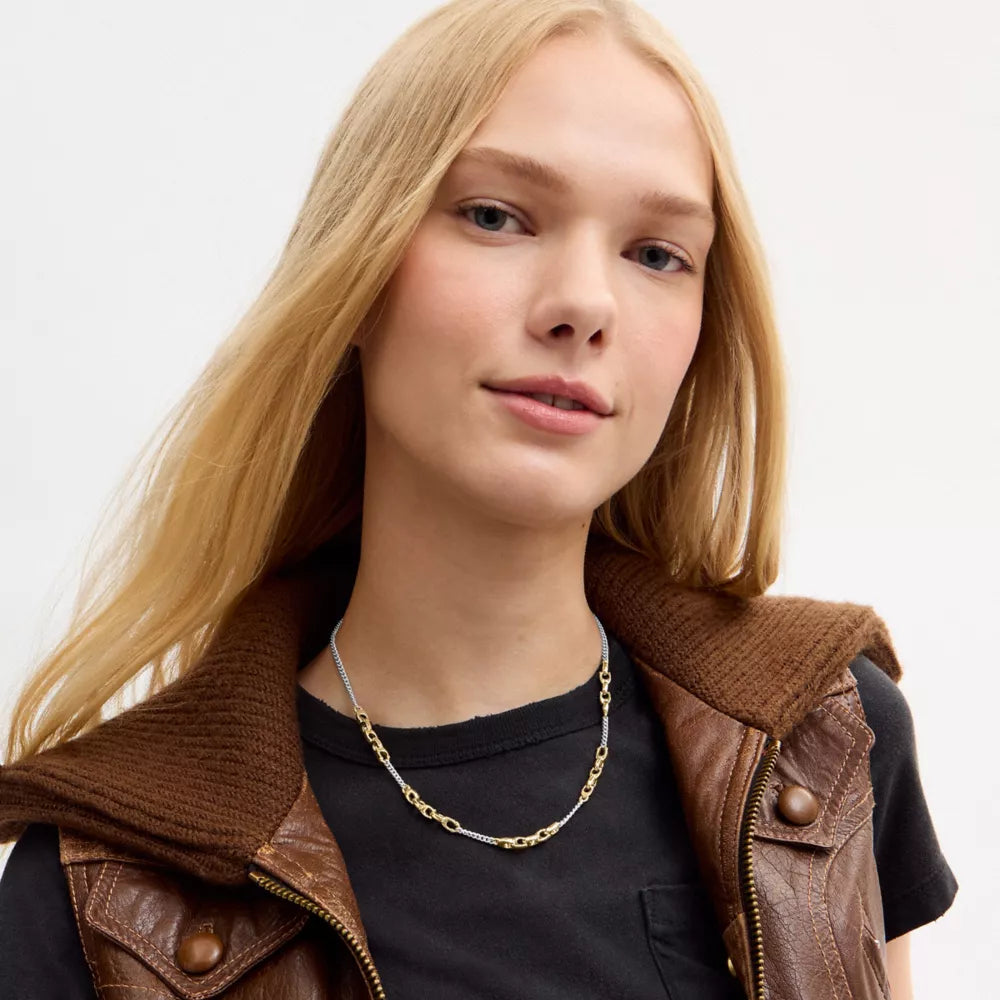 Linked C Necklace - Gold/Silver