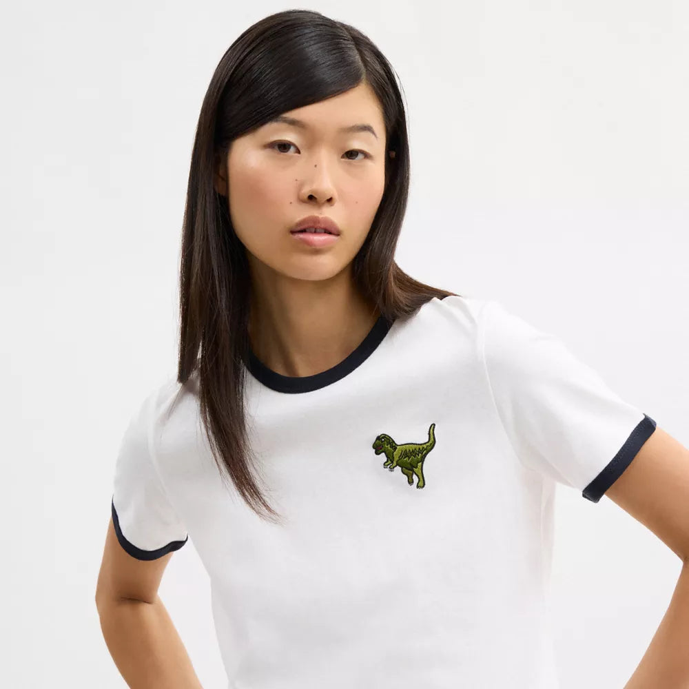 Rexy Ringer T-Shirt - White/Navy