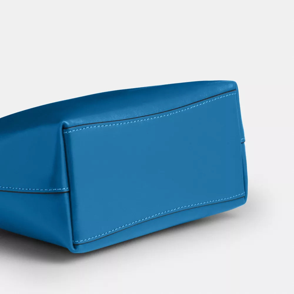 City Mini Tote Bag - Smooth Leather/Silver/Blue Jay