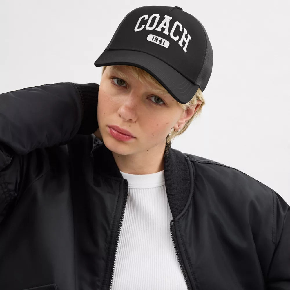 Coach 1941 Embroidered Trucker Hat - Cottontwill/Black