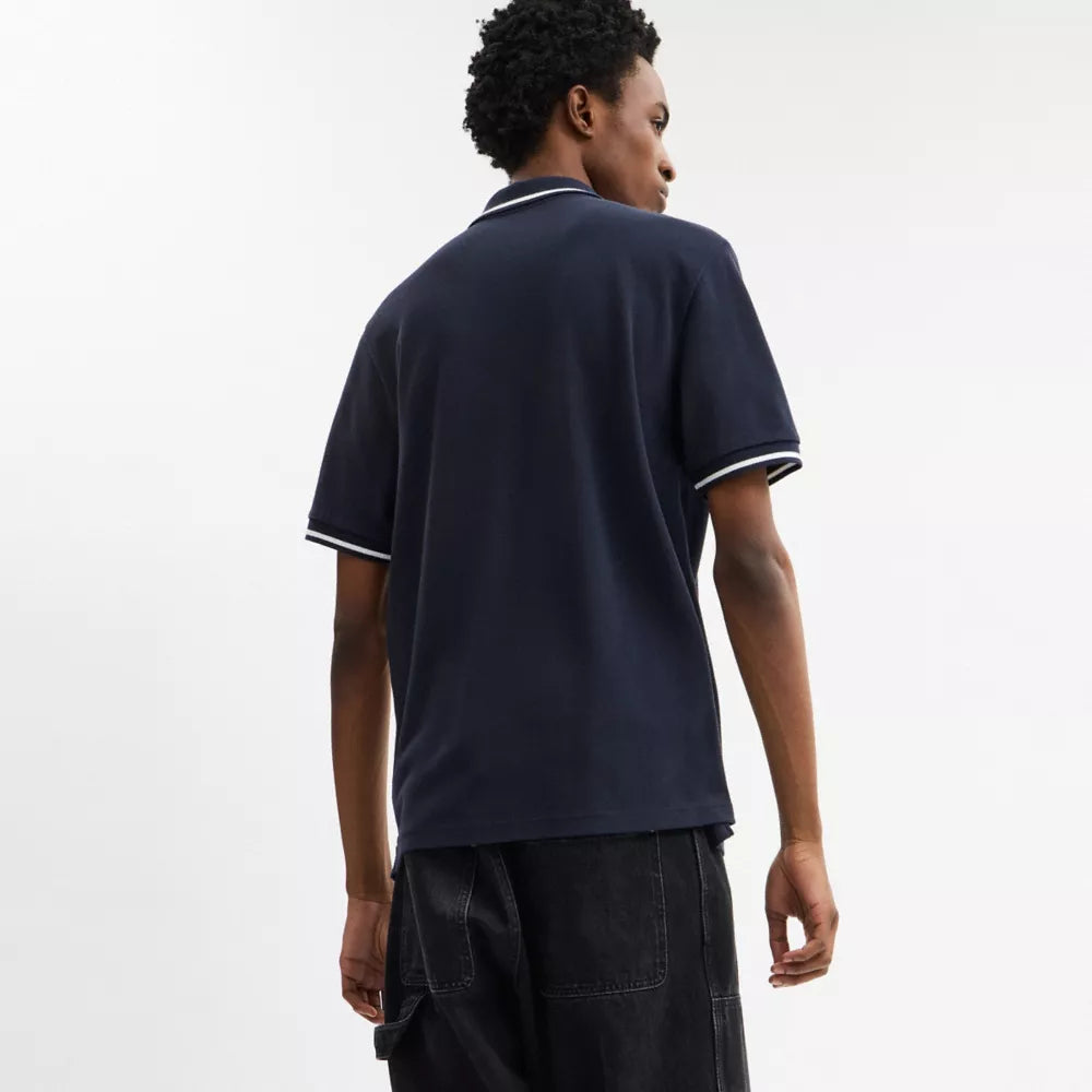 Signature Trim Polo - Navy