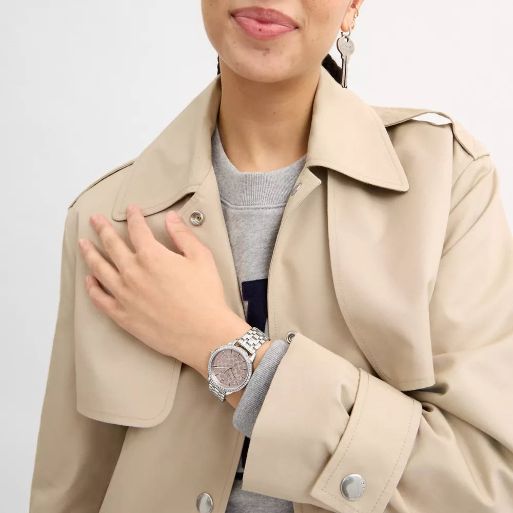 Olivia Watch, 36MM - Stainless Steel