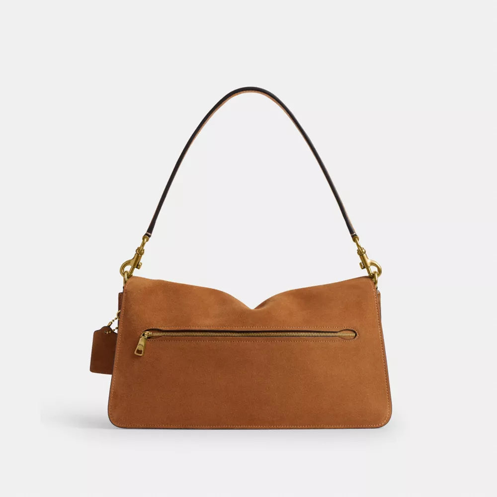 Tabby Shoulder Bag 36 - Suede/Brass/Caramel