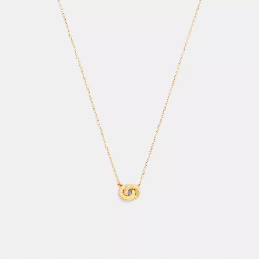 Interlock Pendant Necklace - Gold