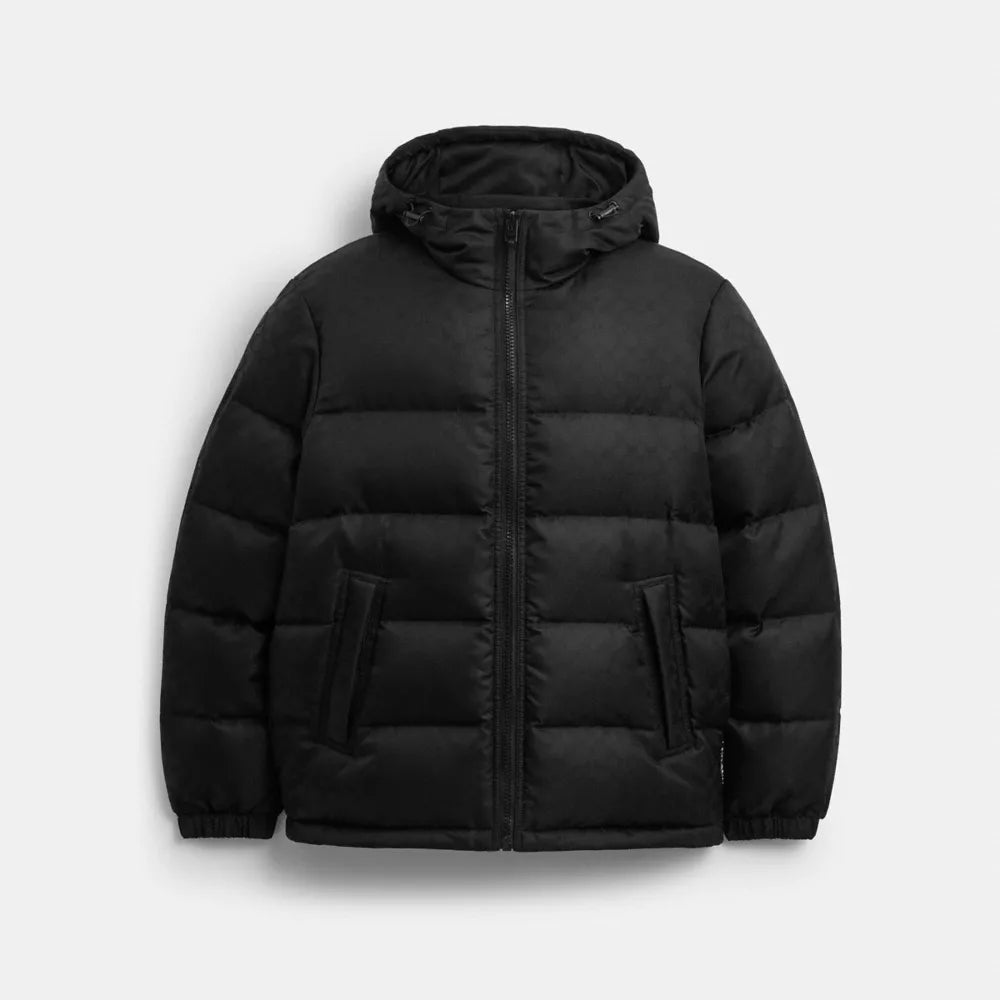 Tonal Signature Down Jacket - Black