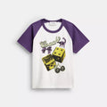 Charms Raglan T-Shirt In Organic Cotton - Vintage Ivory Multi