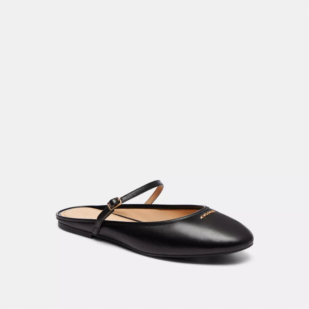Ballet Mule - Coated Canvas/Black