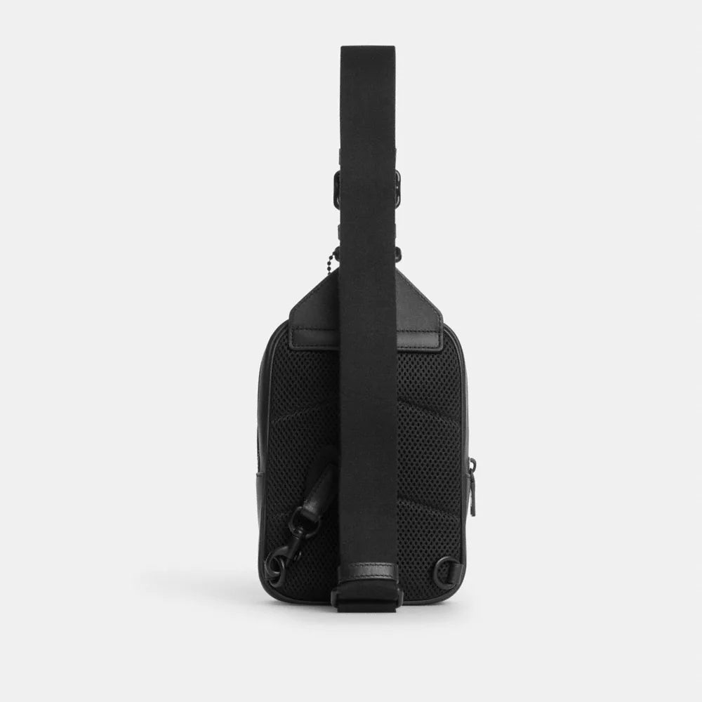 Racer Sling Pack In Signature Canvas - Signature Canvas/Matte Black/Black Signature
