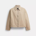 Zip Up Blouson Jacket - Dark Stone