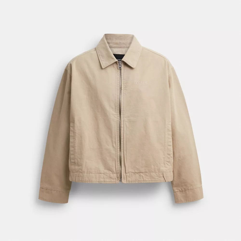 Zip Up Blouson Jacket - Dark Stone