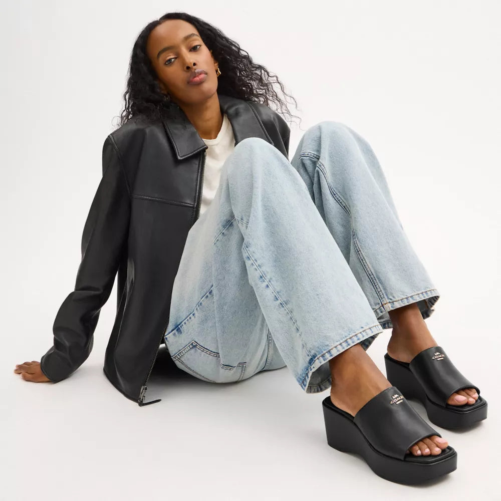 Phoebe Platform Sandal - Black