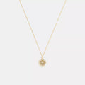 Pavﾨﾦ Tea Rose Pendant Necklace - Gold/Clear