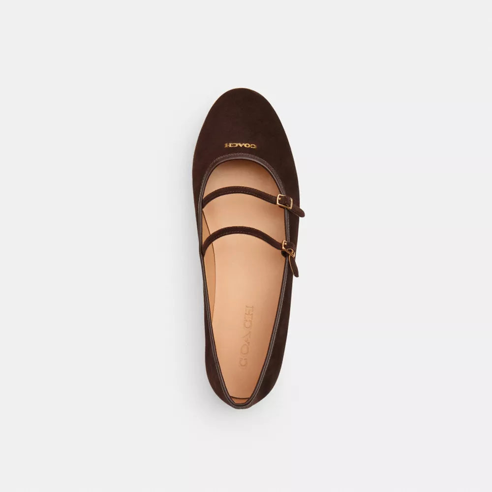 Double Buckle Mary Jane - Chocolate Brown