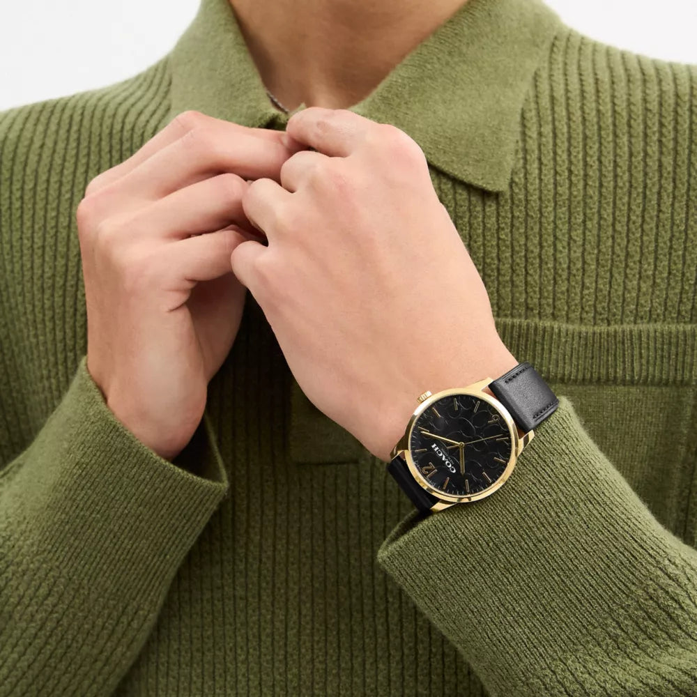Keane Watch Gift Set, 39MM - Gold/Black