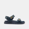 Brynn Sandal In Loved Denim - Dark Indigo