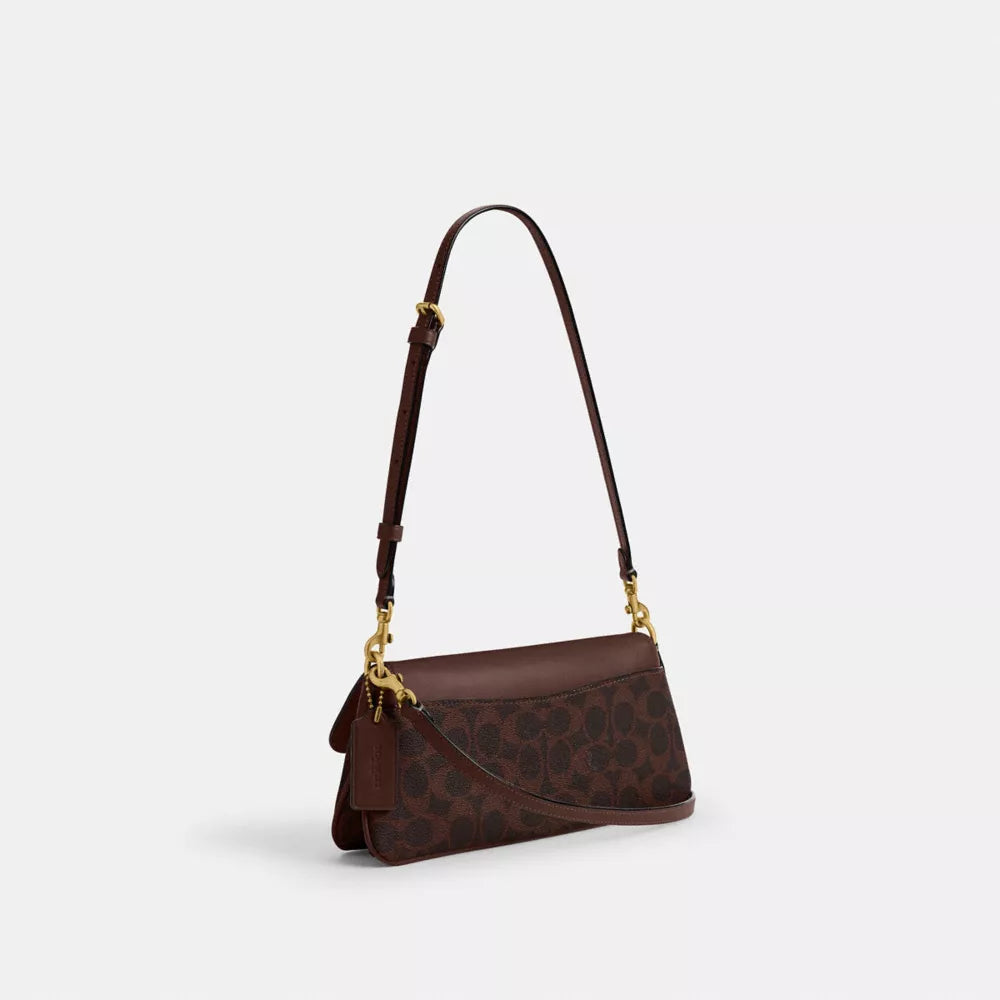 Jet Shoulder Bag In Signature Canvas - Brass/Maple