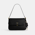 Etta Flap Bag - Natural Grain Leather/Gold/Black