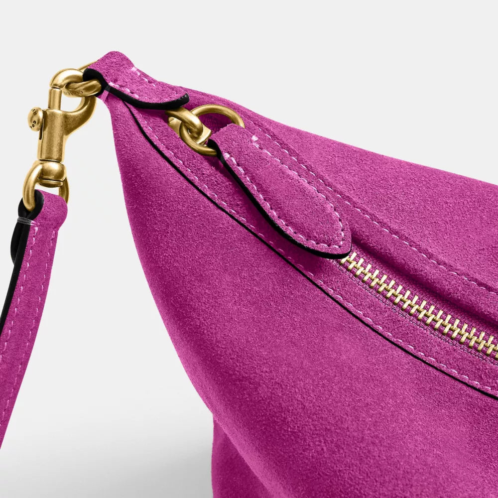 Demi Bag - Suede/Brass/Magenta