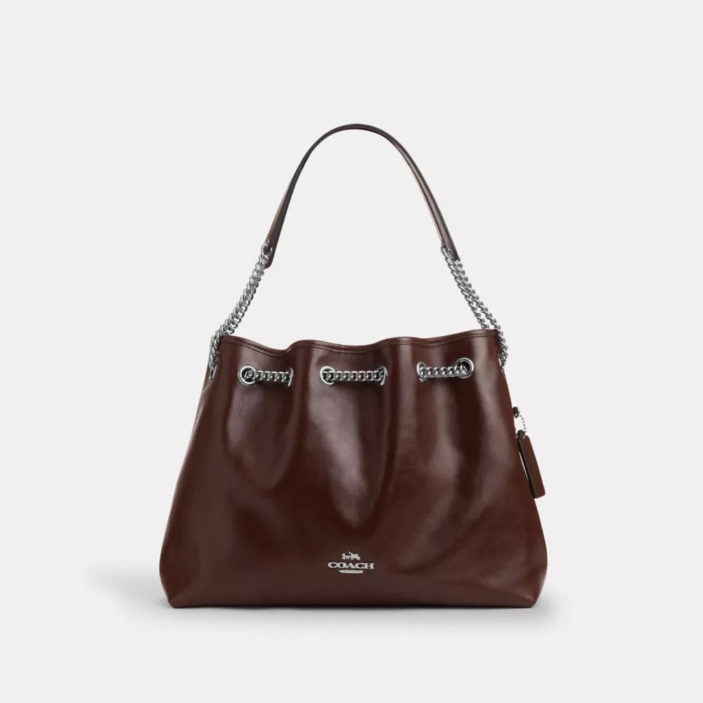Evelyn Shoulder Bag - Silver/Maple