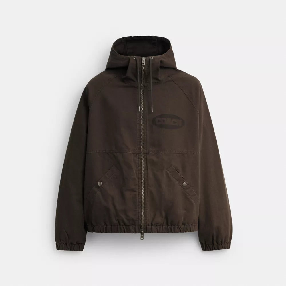 Canvas Zip Jacket - Chestnut