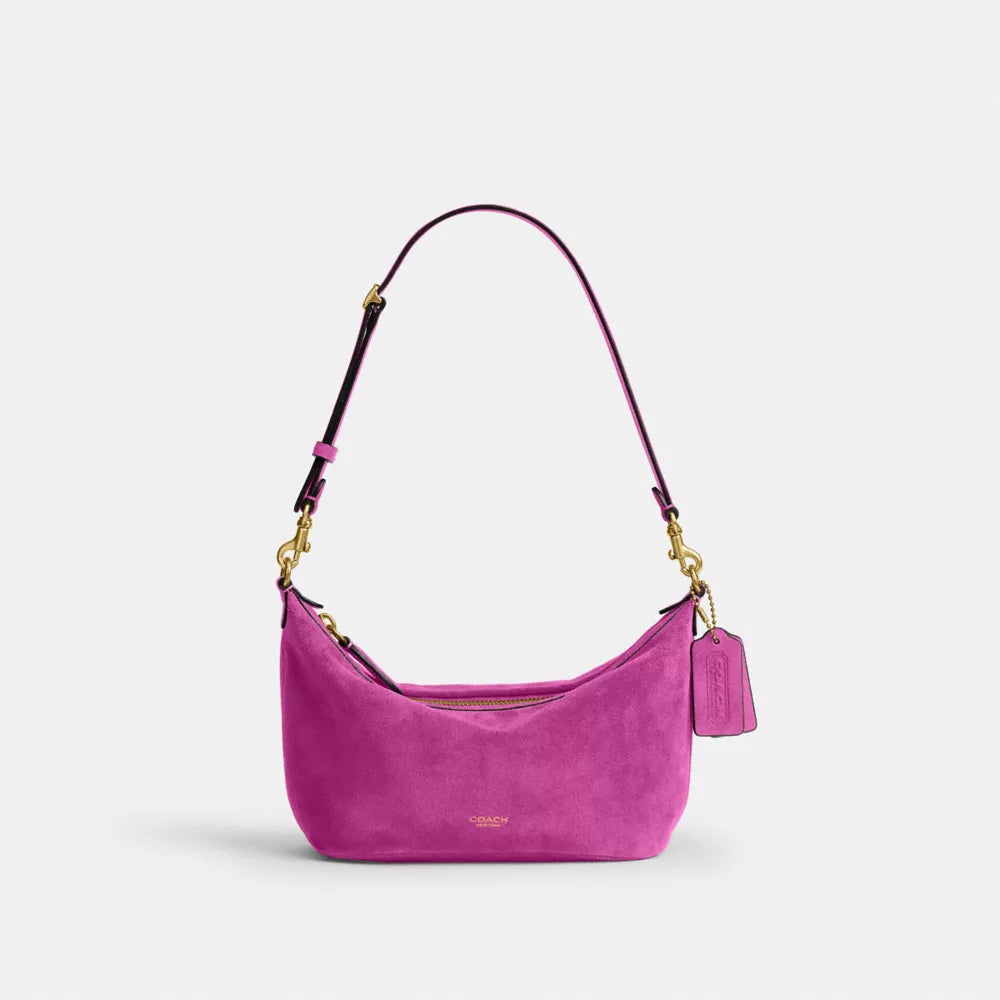 Demi Bag - Suede/Brass/Magenta