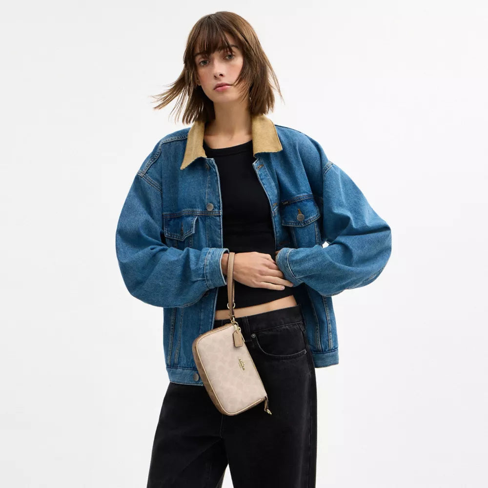 Nolita 19 In Blocked Signature Canvas - Gold/Sand/Tan