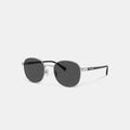 Metal Round Sunglasses - Silver/Black