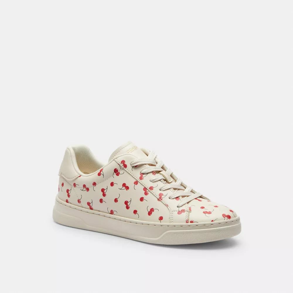 High Line Sneaker With Cherry Print - Chalk Multi
