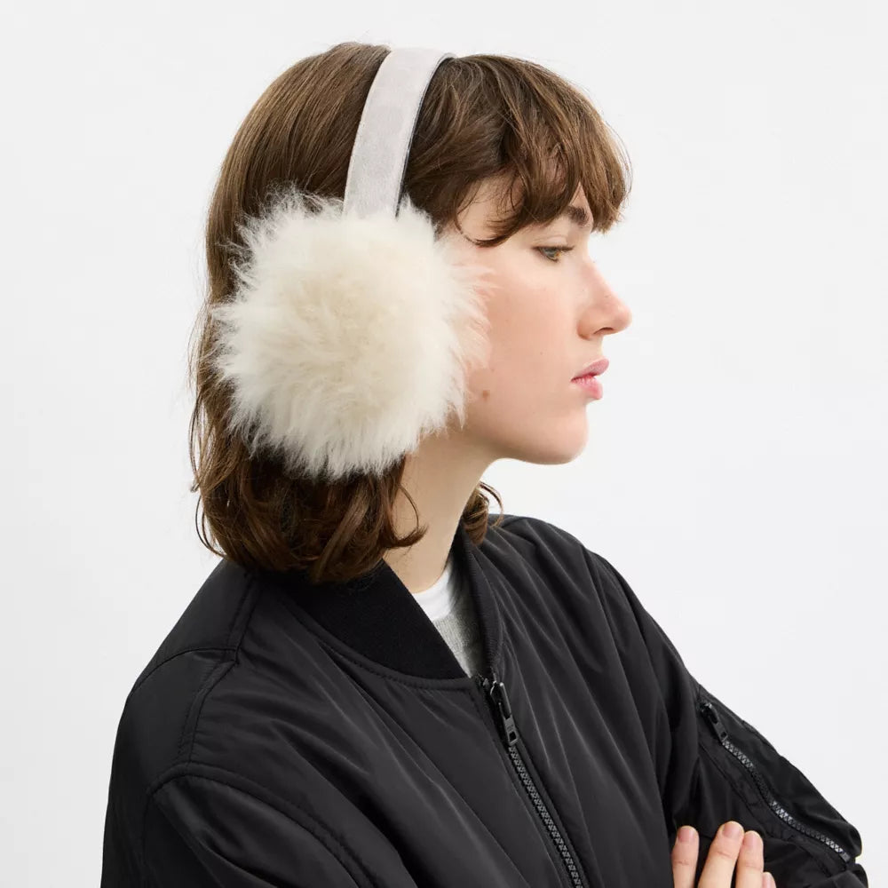 Shearling Earmuffs - Off White
