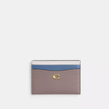 Essential Card Case In Colorblock - Smooth Leather/Brass/Ash Multi