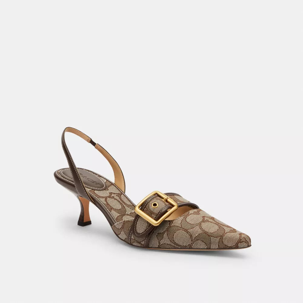 Margot Slingback In Signature Jacquard - Jacquard/Oak/Maple
