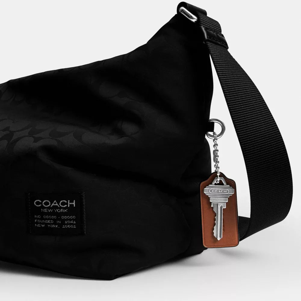 Leo Crossbody In Signature Nylon - Nylon/Black