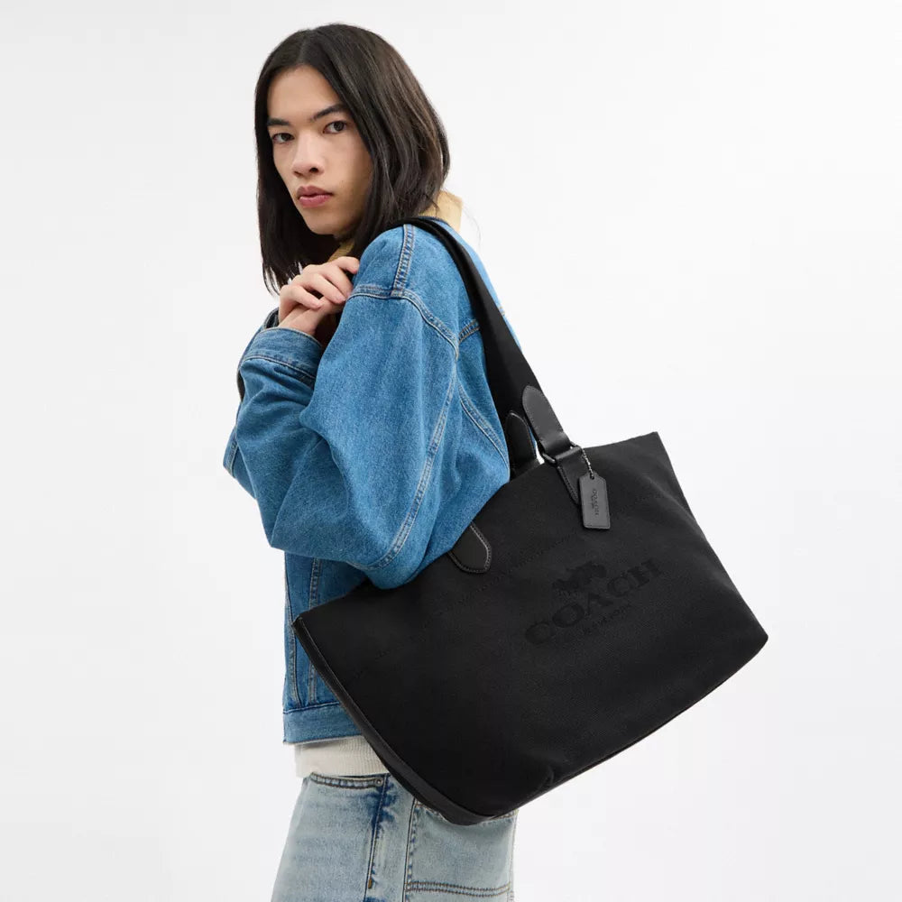 Small Tour Tote Bag - Canvas/Gunmetal/Black Multi