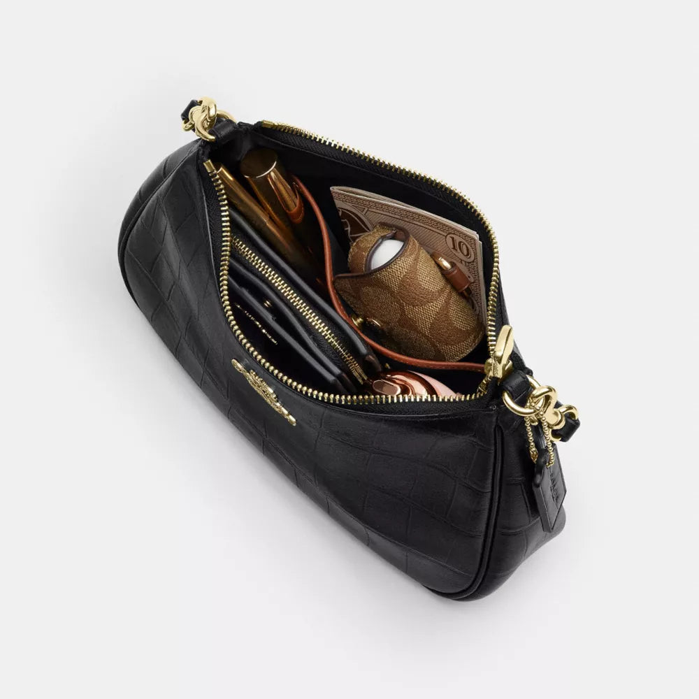 Soft Teri Shoulder Bag - Gold/Black