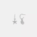 Seashells Huggie Earrings - Silver