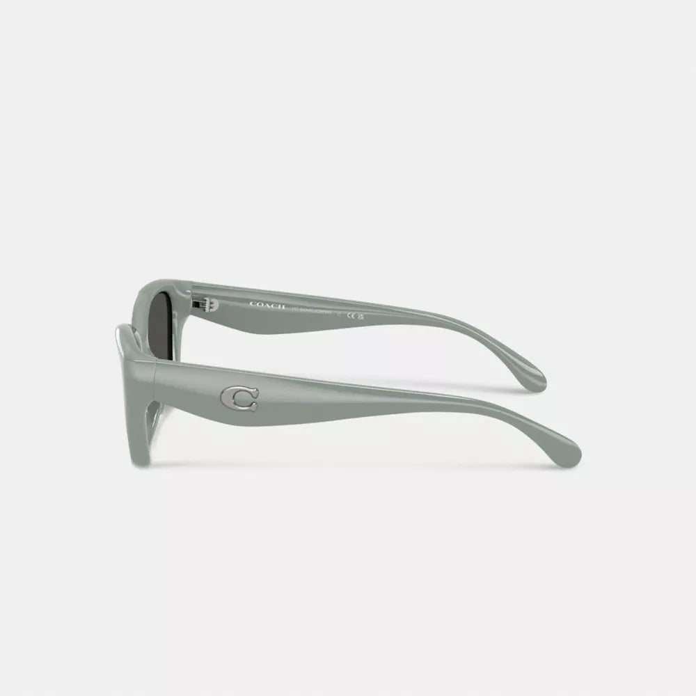 C Hardware Square Cat Eye Sunglasses - Industrial Grey